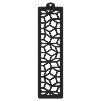 CZARNA ZAKŁADKA DO KSIĄŻKI ROMBY AŻUR  DEKOR KSIĄŻKA