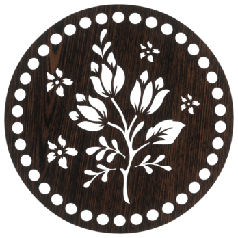 DĄB WENGE BAZA DO KOSZYKA DNO SPÓD PŁYTA HDF DO MAKRAMY KWIATY GAŁĄZKI 15CM