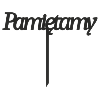 CZARNY TOPPER PAMIĘTAMY PAMIĘĆ DO KWIATÓW WIĄZANEK TOPER DEKOR CMENTARZ