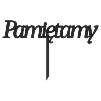 CZARNY TOPPER PAMIĘTAMY PAMIĘĆ DO KWIATÓW WIĄZANEK TOPER DEKOR CMENTARZ