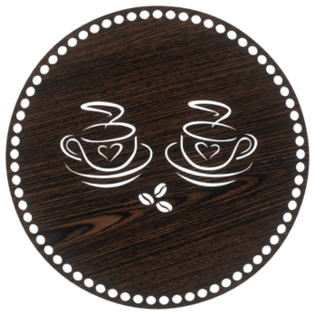 DĄB WENGE BAZA DO KOSZYKA DNO SPÓD PŁYTA HDF DO MAKRAMY FILIŻANKA SERCA 30CM