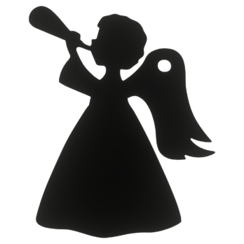 CZARNY ANIOŁEK GRAJĄCY ZAWIESZKA ANIOŁ OZDOBY ŚWIĄTECZNE BOŻE NARODZENIE OZDOBA DECOR