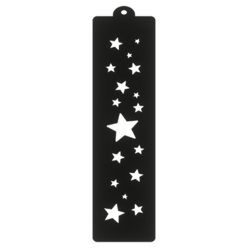 CZARNA ZAKŁADKA DO KSIĄŻKI GWIAZDY AŻUR  DEKOR KSIĄŻKA