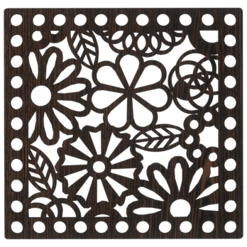 DĄB WENGE BAZA DO KOSZYKA DNO SPÓD PŁYTA HDF DO MAKRAMY KWIATY KWADRAT 15CM