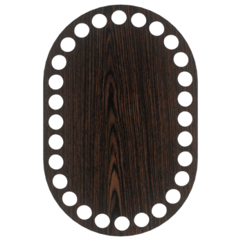 DĄB WENGE BAZA DO KOSZYKA DNO SPÓD PŁYTA HDF DO MAKRAMY SZYDEŁKA OWAL 10X15CM