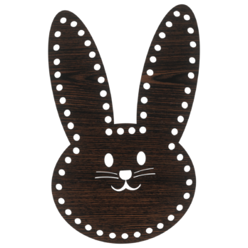 DĄB WENGE BAZA DO KOSZYKA DNO SPÓD PŁYTA HDF DO MAKRAMY ZAJĄC KRÓLIK 20X33CM