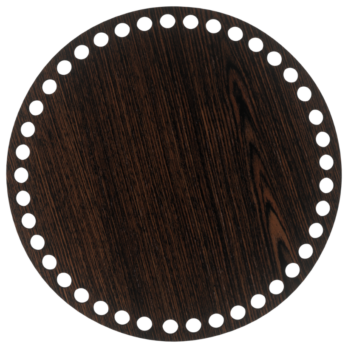 DĄB WENGE BAZA DO KOSZYKA DNO SPÓD PŁYTA HDF DO MAKRAMY SZYDEŁKA KOŁO 17CM