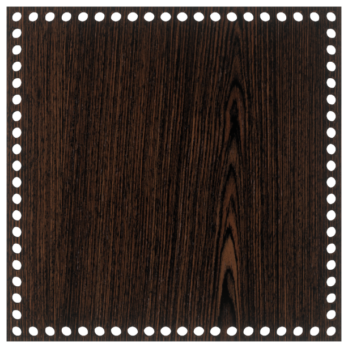 DĄB WENGE BAZA DO KOSZYKA DNO SPÓD PŁYTA HDF DO MAKRAMY SZYDEŁKA KWADART 25CM