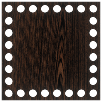 DĄB WENGE BAZA DO KOSZYKA DNO SPÓD PŁYTA HDF DO MAKRAMY SZYDEŁKA KWADRAT 10CM