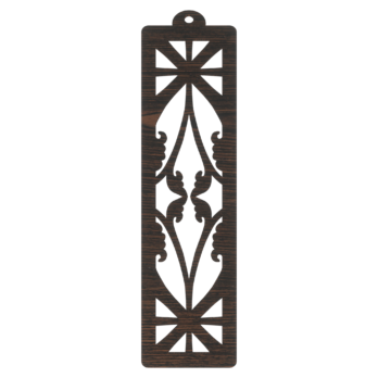 DĄB WENGE ZAKŁADKA DO KSIĄŻKI ORNAMNET AŻUR  DEKOR KSIĄŻKA