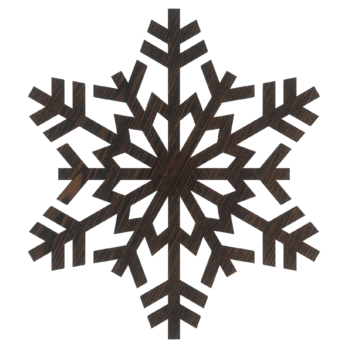 ŚNIEŻKA ŚNIEŻYNKA DĄB WENGE NA OKNO ŚCIANĘ WITRYNĘ DEKORACJA ŚWIĄTECZNA 20CM