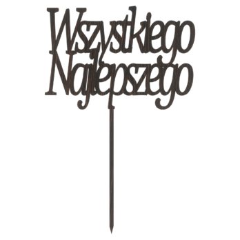 DĄB WENGE TOPPER NA TORT WSZYTSKIEGO NAJLEPSZEGO URODZINY DEKORACJA DO KWIATÓW TOPER