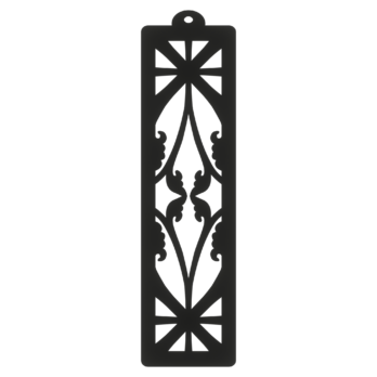 CZARNA ZAKŁADKA DO KSIĄŻKI ORNAMNET AŻUR  DEKOR KSIĄŻKA