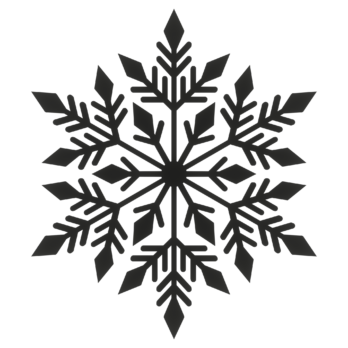 CZARNA ŚNIEŻKA ŚNIEŻYNKA NA OKNO ŚCIANĘ WITRYNĘ DEKORACJA ŚWIĄTECZNA 20CM