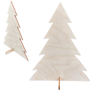 DREWNIANA CHOINKA DEKORACYJNA NA PODSTAWCE DRZEWKO DECOR DIY DECOUPAGE 20CM