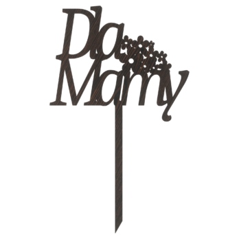 DĄB WENGE TOPPER NA TORT DLA MAMY DZIEŃ MATKI URODZINY DEKORACJA DO KWIATÓW TOPER