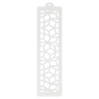 BIAŁA ZAKŁADKA DO KSIĄŻKI ROMBY AŻUR  DEKOR KSIĄŻKA