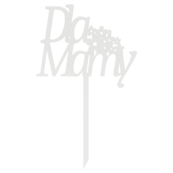 BIAŁY TOPPER NA TORT DLA MAMY DZIEŃ MATKI URODZINY DEKORACJA DO KWIATÓW TOPER