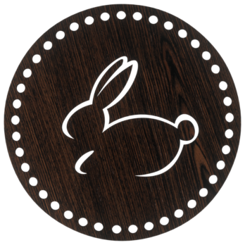 DĄB WENGE BAZA DO KOSZYKA DNO SPÓD PŁYTA HDF DO MAKRAMY ZAJĄC SIEDZĄCY 20CM