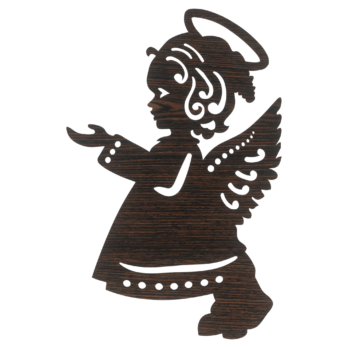 DĄB WENGE ANIOŁEK Z RĄCZKAMI ANIOŁ OZDOBY ŚWIĄTECZNE BOŻE NARODZENIE OZDOBA DECOR