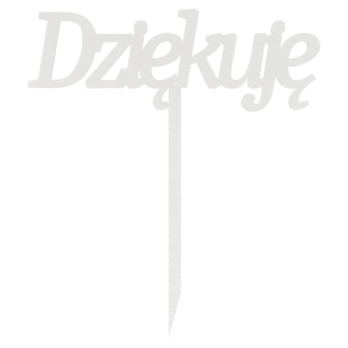BIAŁY TOPPER DZIĘKUJĘ NA TORT DO KWIATÓW DLA NAUCZYCIELA PODZIĘKOWANIE