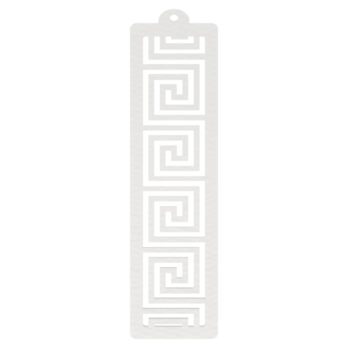 BIAŁA ZAKŁADKA DO KSIĄŻKI LABIRYNT AŻUR  DEKOR KSIĄŻKA