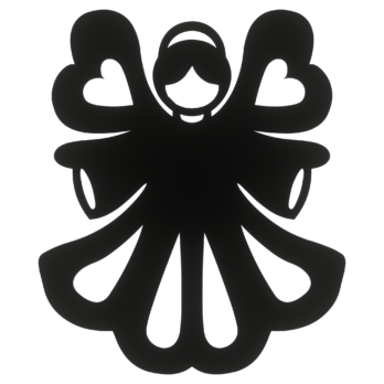 CZARNY ANIOŁEK W SUKNI AŻUROWEJ ANIOŁ OZDOBY ŚWIĄTECZNE BOŻE NARODZENIE OZDOBA DECOR