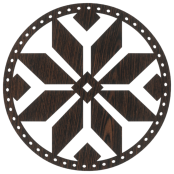 DĄB WENGE BAZA DO KOSZYKA DNO SPÓD PŁYTA HDF DO MAKRAMY ROMBY KOŁO 15CM