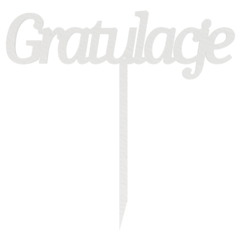 BIAŁY TOPPER GRATULACJE ŚLUB WESELE UKOŃCZENIE SZKOŁY AWANS NA TORT DO KWIATÓW