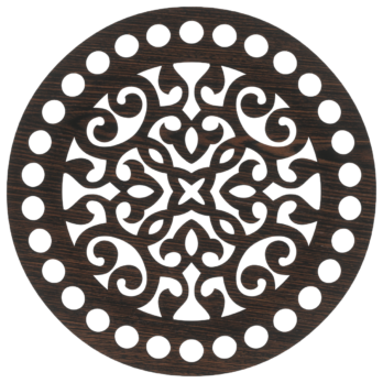 DĄB WENGE BAZA DO KOSZYKA DNO SPÓD PŁYTA HDF DO MAKRAMY ESY FLORESY KOŁO 15CM