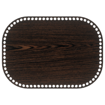 DĄB WENGE BAZA DO KOSZYKA DNO SPÓD PŁYTA HDF DO MAKRAMY PROSTOKĄT 35X25CM