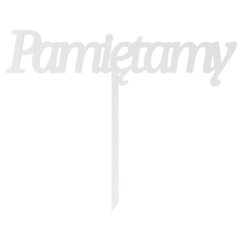 BIAŁY TOPPER PAMIĘTAMY PAMIĘĆ DO KWIATÓW WIĄZANEK TOPER DEKOR CMENTARZ