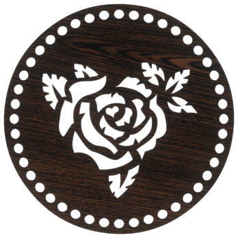 DĄB WENGE BAZA DO KOSZYKA DNO SPÓD PŁYTA HDF DO MAKRAMY RÓŻA KOŁO 15CM