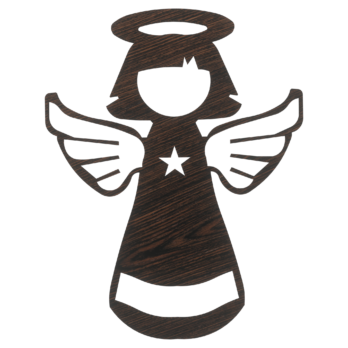 DĄB WENGE ANIOŁ Z GWIAZDKĄ 20 CM ANIOŁEK OZDOBY ŚWIĄTECZNE BOŻE NARODZENIE OZDOBA DECOR