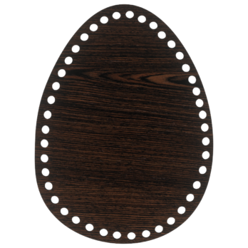 DĄB WENGE BAZA DO KOSZYKA DNO SPÓD PŁYTA HDF DO MAKRAMY JAJKO 17,5X24CM