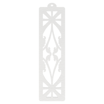 BIAŁA ZAKŁADKA DO KSIĄŻKI ORNAMNET AŻUR  DEKOR KSIĄŻKA