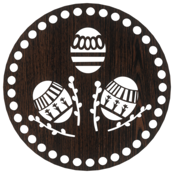 DĄB WENGE BAZA DO KOSZYKA DNO SPÓD DO MAKRAMY JAJKA BAZIE KOŁO 15 CM