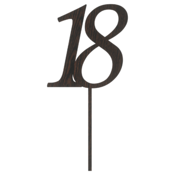 DĄB WENGE TOPPER NA TORT 18 OSIEMNASTKA URODZINY DEKORACJA DO KWIATÓW TOPER
