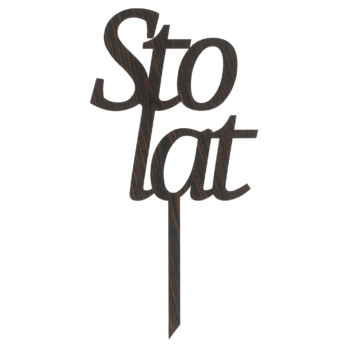 DĄB WENGE TOPPER NA TORT STO LAT JUBILEUSZ URODZINY DEKORACJA DO KWIATÓW TOPER