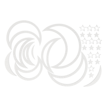 BIAŁY ZESTAW OBRĘCZY KSIĘYCE KSIĘŻYC BAZA MAKRAMA ŁAPACZ SNÓW GWIAZDKI