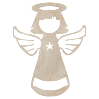 DREWNIANY ANIOŁ Z GWIAZDKĄ 20 CM ANIOŁEK OZDOBY ŚWIĄTECZNE BOŻE NARODZENIE OZDOBA DECOR