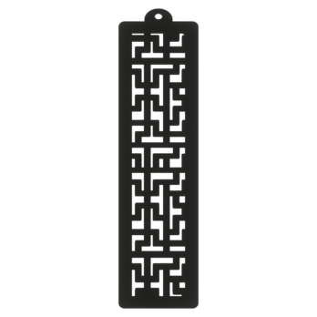 CZARNA ZAKŁADKA DO KSIĄŻKI KLOCKI AŻUR  DEKOR KSIĄŻKA