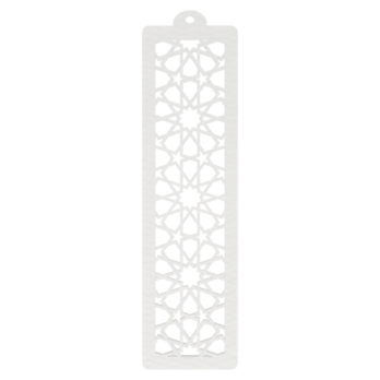 BIAŁA ZAKŁADKA DO KSIĄŻKI GWIAZDKI AŻUR  DEKOR KSIĄŻKA
