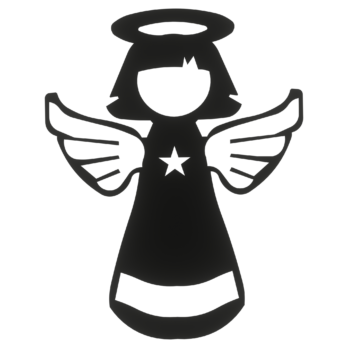 CZARNY ANIOŁ Z GWIAZDKĄ 20 CM ANIOŁEK OZDOBY ŚWIĄTECZNE BOŻE NARODZENIE OZDOBA DECOR