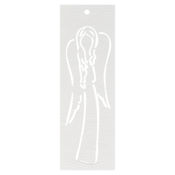 BIAŁA ZAKŁADKA DO KSIĄŻKI ANIOŁA  DEKOR KSIĄŻKA