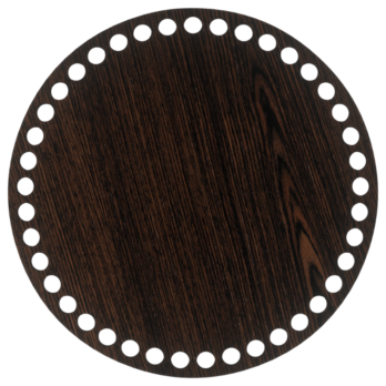 DĄB WENGE BAZA DO KOSZYKA DNO SPÓD PŁYTA HDF DO MAKRAMY SZYDEŁKA KOŁO 18CM