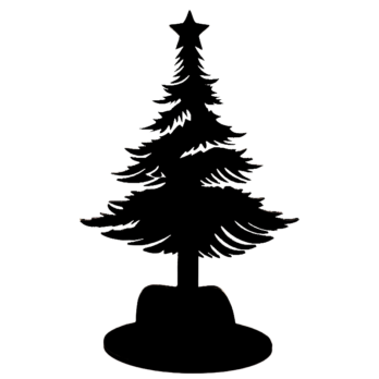 CZARNA CHOINKA DEKORACYJNA NA PODSTAWCE DRZEWKO DECOR DIY DECOUPAGE 24CM