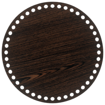 DĄB WENGE BAZA DO KOSZYKA DNO SPÓD PŁYTA HDF DO MAKRAMY SZYDEŁKA KOŁO 20 CM