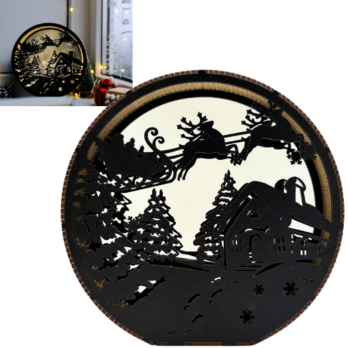 LAMPION DEKORACYJNY BOŻE NARODZENIE LAPMKA ŚWIĄTECZNA DEKORACJA ŚWIETLNA