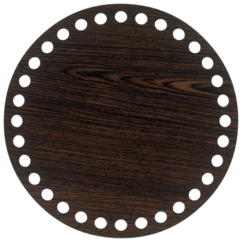 DĄB WENGE BAZA DO KOSZYKA DNO SPÓD PŁYTA HDF DO MAKRAMY SZYDEŁKA KOŁO 15CM